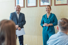 Od lewej dr inż. M. Sołtysiak, prof. PRz B. Zatwarnicka-Madura,